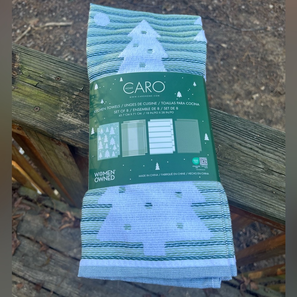 CARO Home 8 Multipack Christmas Kitchen Dish Towels NWT NEW